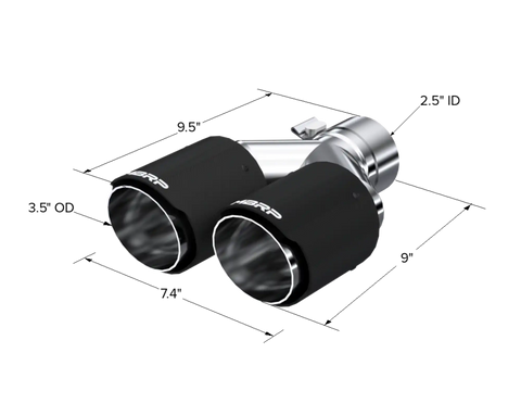 MBRP Exhaust T5170CF - 2.5 Inlet Carbon Fiber Tip.