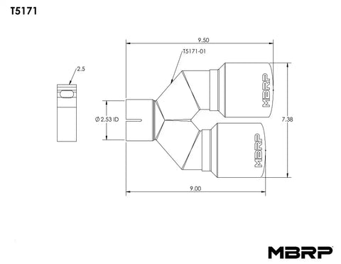 MBRP Exhaust T5171 - T304 Stainless Steel.