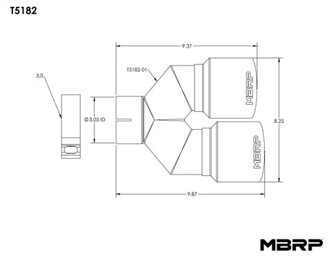MBRP Exhaust T5182 - T304 Stainless Steel.