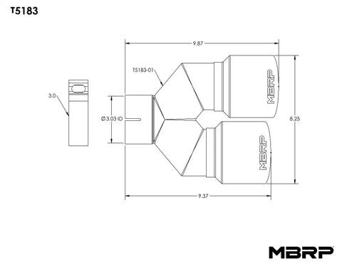 MBRP Exhaust T5183 - T304 Stainless Steel.