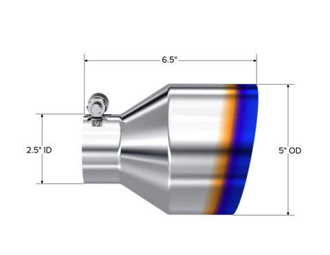 MBRP Exhaust T5190BE - Burnt End T304 Stainless Steel.