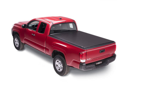 Truxedo 557101 - Tonneau Cover Lo Pro Soft Roll-Up Hook And Loop Lockable Using Tailgate Handle Lock Black Vinyl