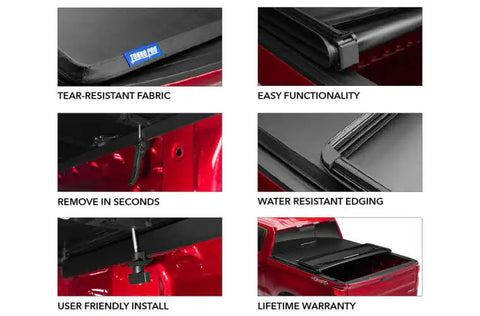 Tonno Pro 42-206 - Fold Soft Tri-Folding Bed Cover for 1994-2001 Dodge Ram 1500 8 Ft.