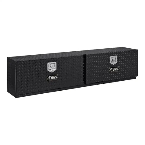 UWS EC40052 UWS- Tool Box Topside 2 Door Diamond Tread Black Aluminum 72 Inch Length