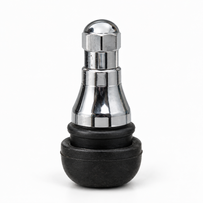 TR412 VALVE STEM SNAP IN SHORT - CHROME