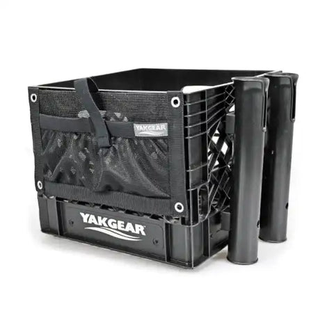 Yak Gear 01-0026-01 Kayak Crate 13 Inch x 13 Inch Black Plastic Starter Angler Kit