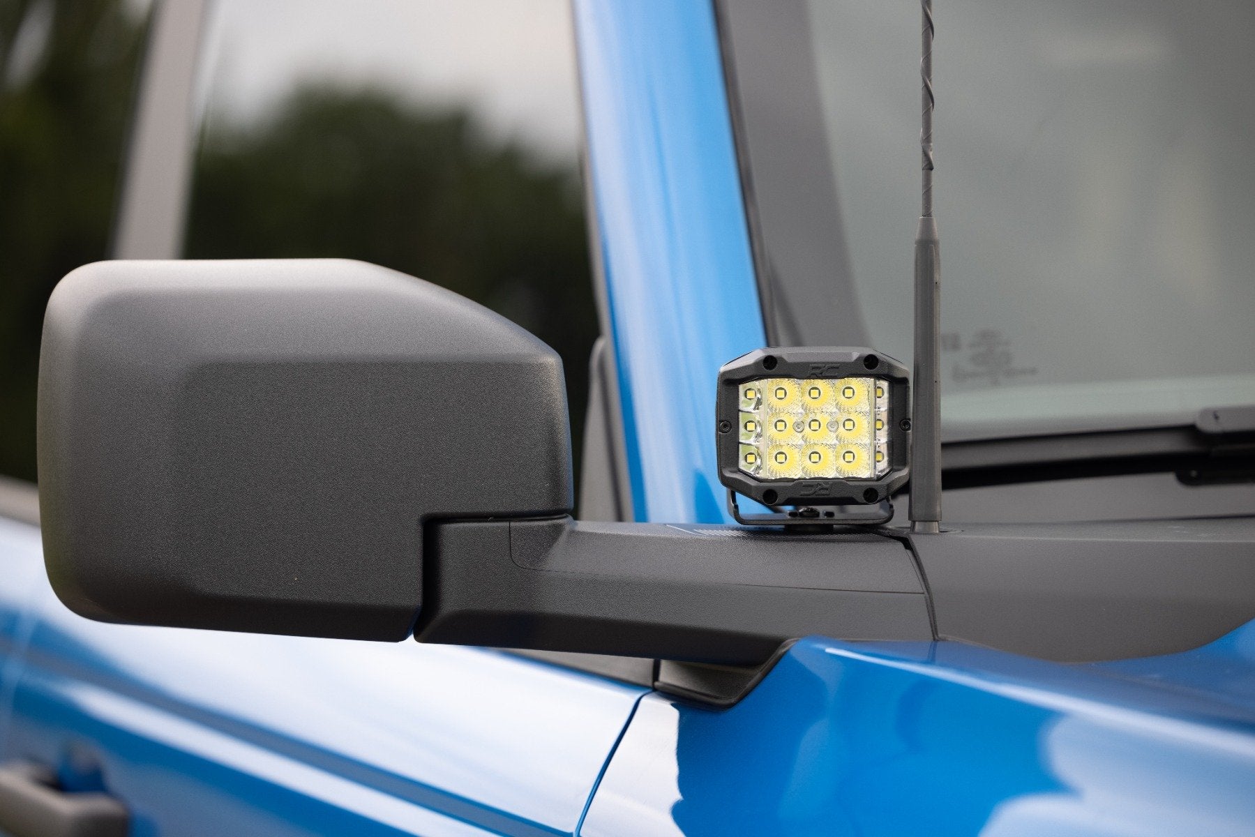 LED Light Kit | Ditch Mount | 2" Black Pair | Flood Pattern | Ford Bronco (21-26)