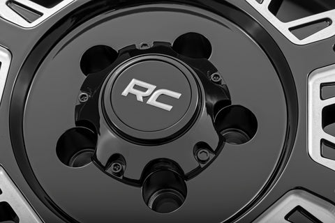 Rough Country 86 Series Wheel | One-Piece | Gloss Black | 22x10 | 8x180 | -19mm