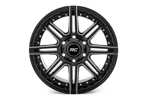Rough Country 88 Series Wheel | One-Piece | Gloss Black | 20x10 | 5x4.5 | -19mm