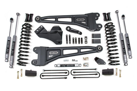 BDS Suspension BDS1931FS - 2005-2007 Ford F250-F350 4wd 4in. Radius Arm Lift Kit| Diesel Non Overload
