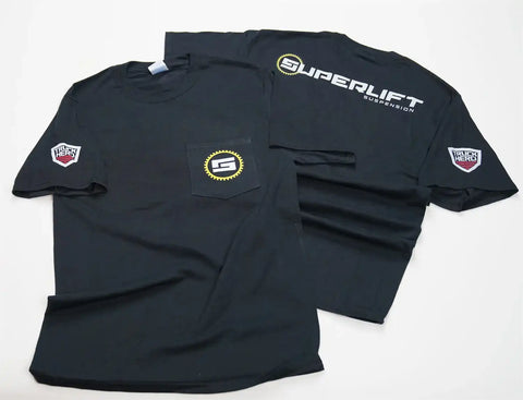 Superlift PC55PXL Jet Black XL T- Pocket Style Front with Emblem and logo Back