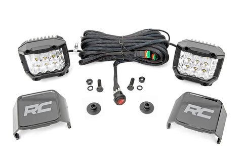 LED Light Kit | Ditch Mount |  2" Chrome Pair | Wide | Ford Bronco 4WD (21-26)