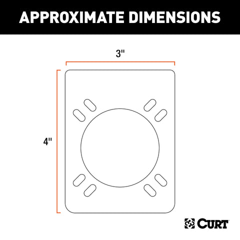 CURT 57206 - Connector Mounting Bracket for 7-Way RV Blade (Packaged)