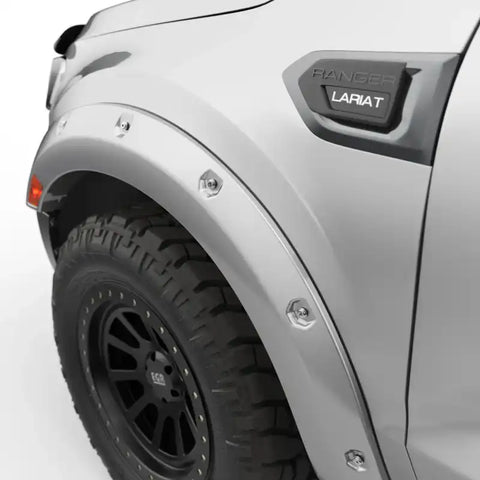 EGR 793554-UX - 19-22 Ford Ranger Painted To Code Ingot Traditional Bolt-On Look Fender Flares Silver Set Of 4