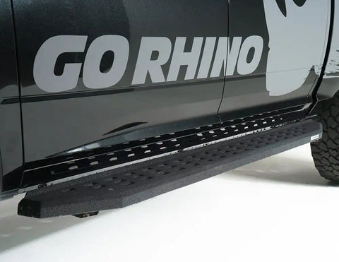 Go Rhino RB10 Running Boards Texture Powder Coated with Drop Step