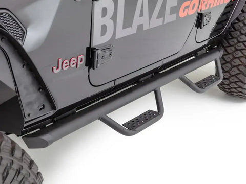 Go Rhino D224043T - Drop down hoop step design is ideal for lifted vehicles or larger tires