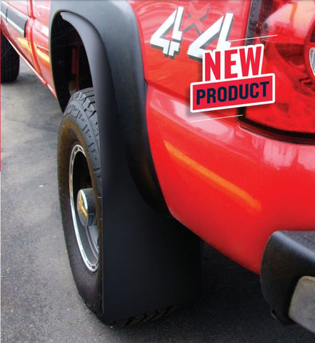 12X36 Fender Flair Long-John Style Mud Flaps Diamond Plate On one Side Smooth On the Other Side