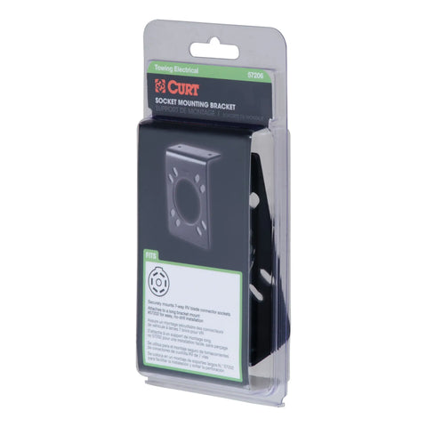 CURT 57206 - Connector Mounting Bracket for 7-Way RV Blade (Packaged)