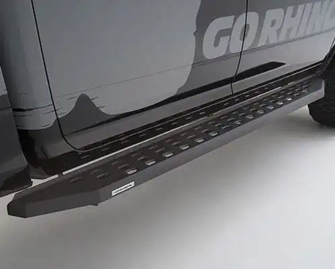 Go Rhino RB20 Black Running Boards Bed liner Coating with Drop Step
