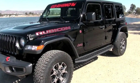 Go Rhino RB20 Black Running Boards Bed liner Coating with Drop Step
