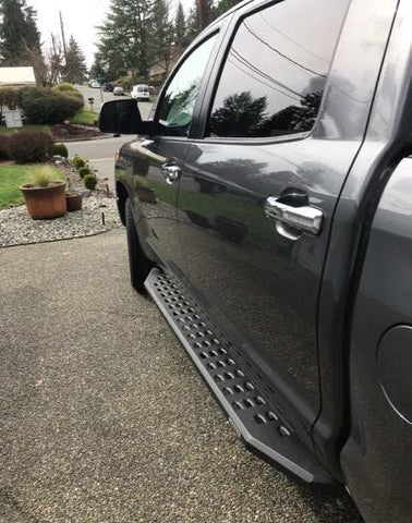 Go Rhino RB20 Black Running Boards Bed liner Coating with Drop Step