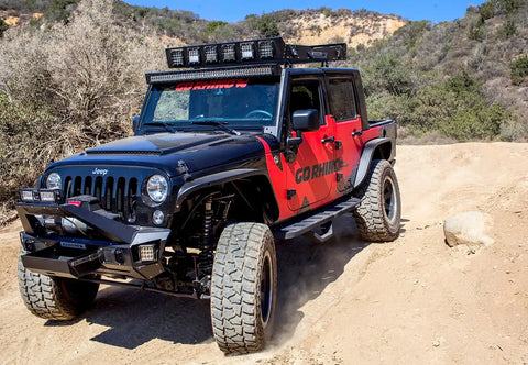 Go Rhino RB20 Black Running Boards Bed liner Coating with Drop Step