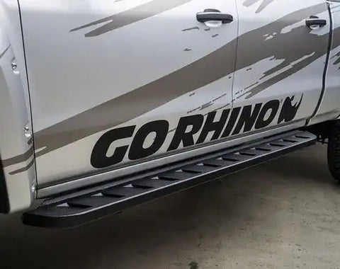 Go Rhino RB20 Black Running Boards Bed liner Coating with Drop Step