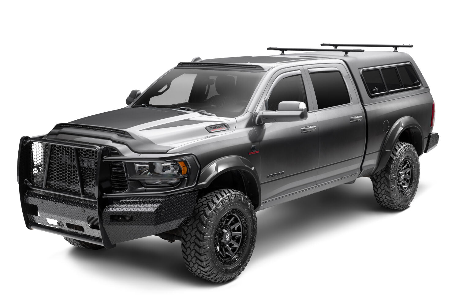 Husky Liners 19-22 RAM 2500/3500 w/o OEM Fender Flares Custom Rear Mud Guards - Black