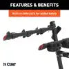 CURT 18013 Clamp-On Trailer Hitch Bike Rack Mount, Fits 2-Inch Shank, 3 Bicycles
