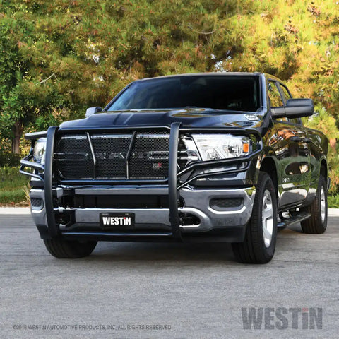 Westin 57-94025 - HDX Winch Mount Grille Guard Steel Black Ram 2500/3500