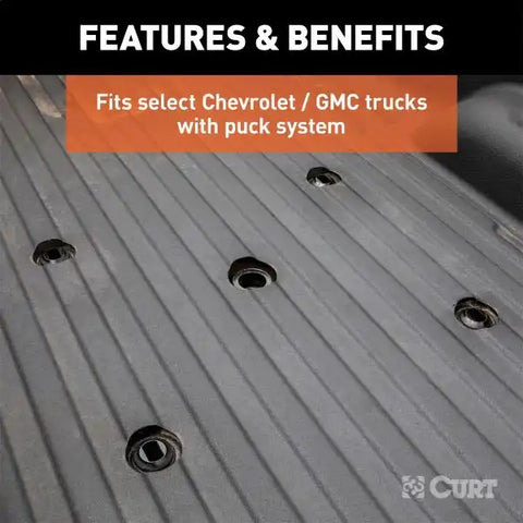 CURT 16063 A16 5th Wheel Hitch, Select Silverado, Sierra 2500, 3500 HD, 8' Bed Puck System