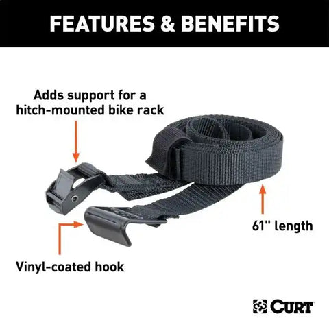CURT 18050 61-Inch Bike Rack Support Strap For Use With Any Curt Hitch Mounted Bike Rack