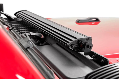 LED Light Kit | Hood Mount | 30" Chrome Single Row | Jeep Gladiator JT/Wrangler JL (18-24)