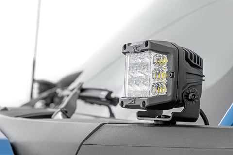 LED Light Kit | Ditch Mount |  2" Chrome Pair | Wide | Ford Bronco 4WD (21-26)