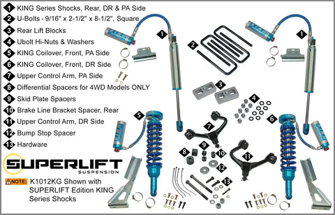 Superlift K1012KG 3 Lift Kit w/ KING 2.5 Shocks - 05-23 Tacoma