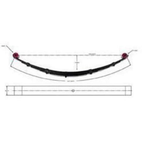 Pro Comp Suspension 31211L 4 Inch Front Leaf Spring - Left Side