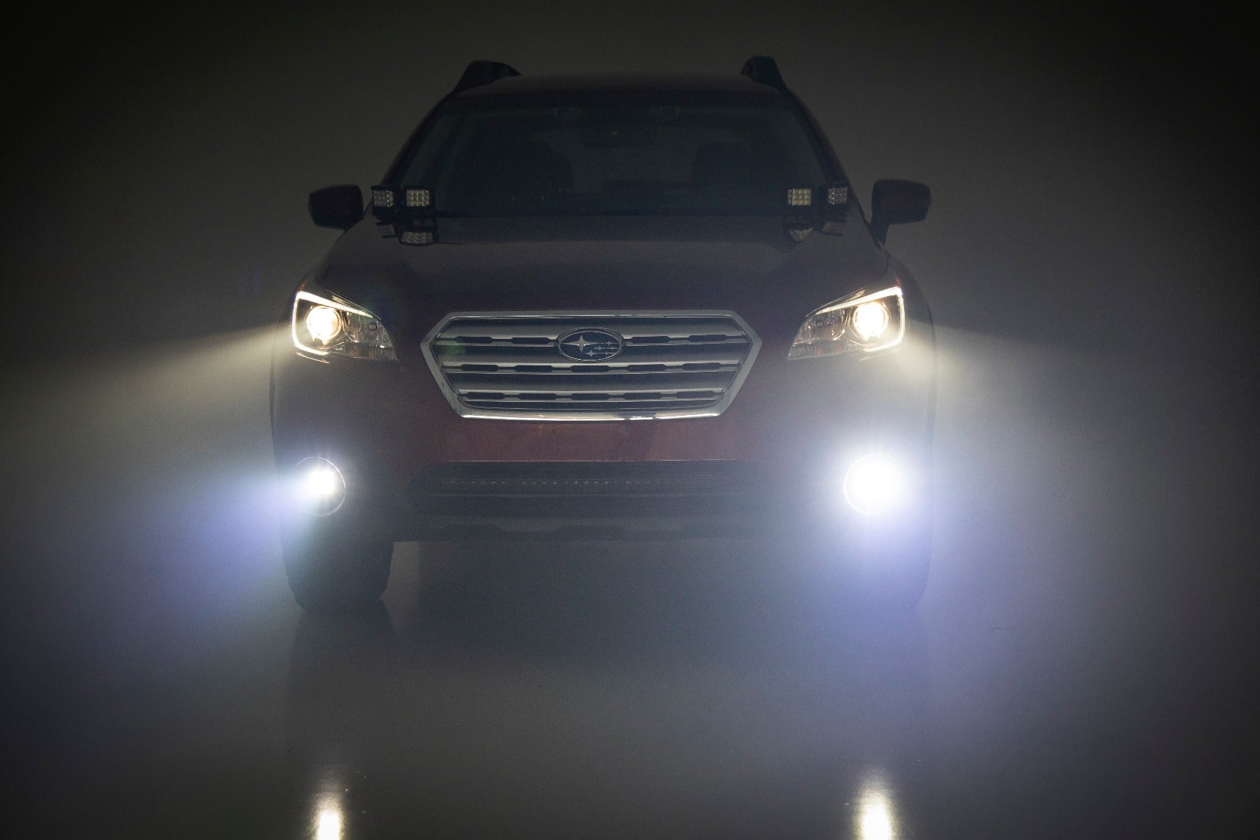 LED Light Kit | Fog Mount | 2" Black Pair | White DRL | Subaru Outback (15-19)