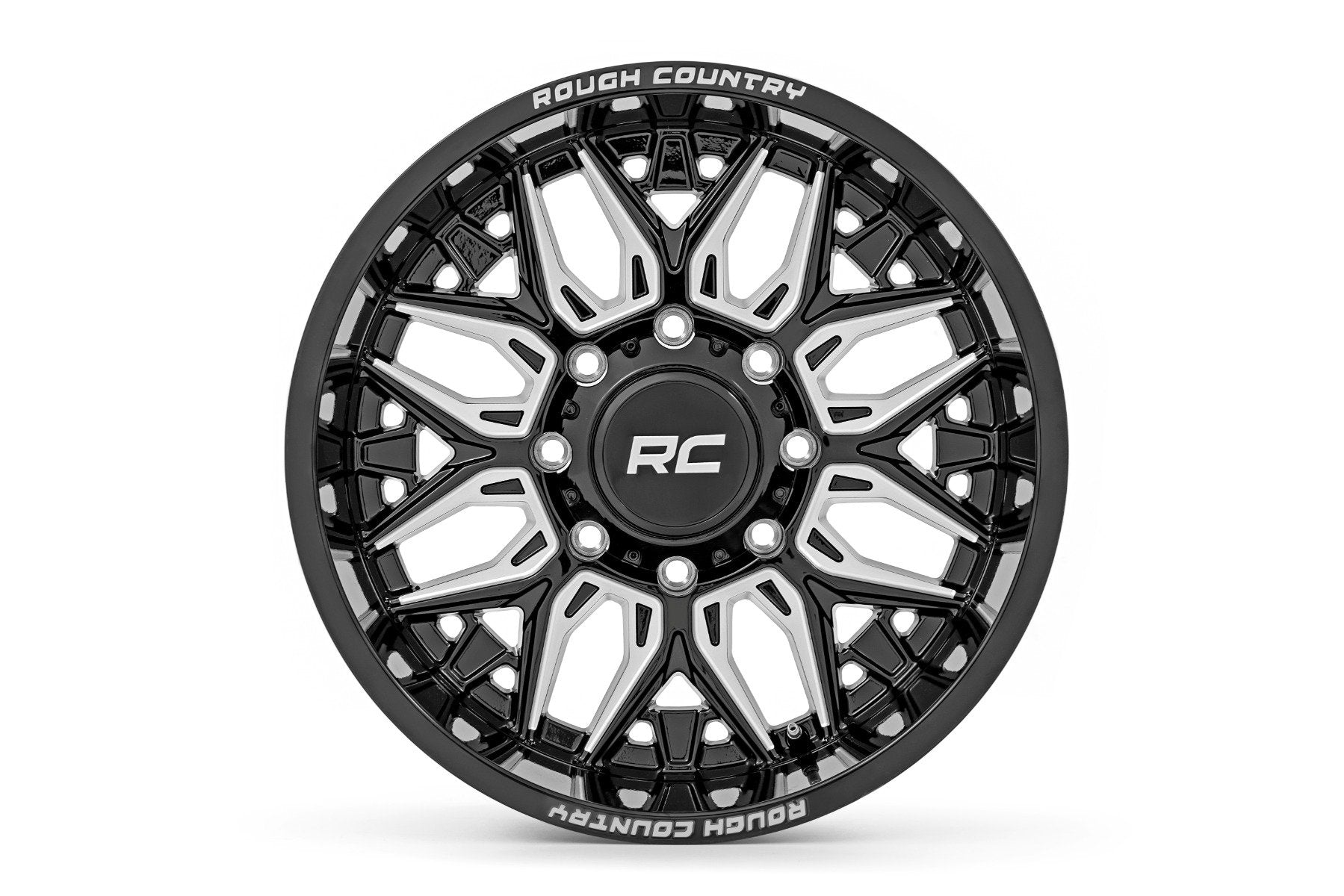 Rough Country 86 Series Wheel | One-Piece | Gloss Black | 22x10 | 8x180 | -19mm