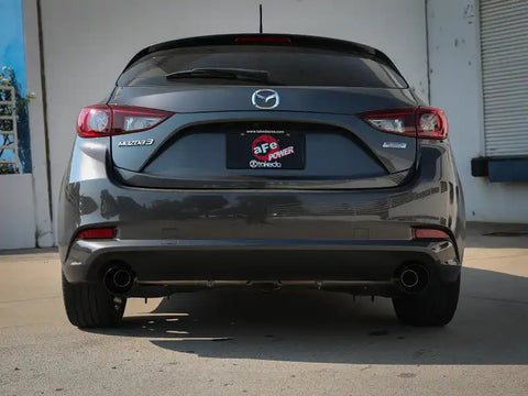 aFe 49-37014-B Takeda 2-1/2in 304 SS Axle-Back Exhaust w/ Black Tip 14-18 Mazda 3 L4 2.0L/2.5L