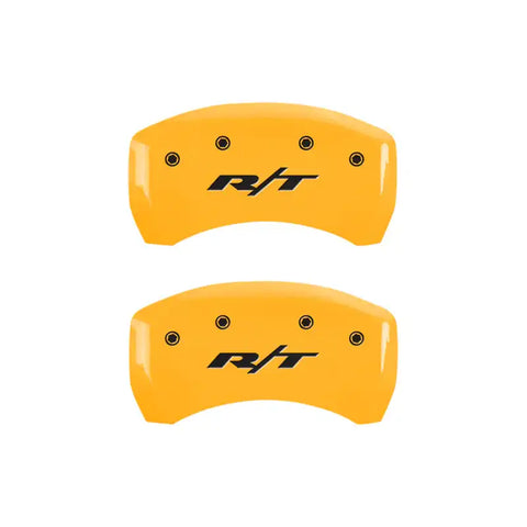 MGP 4 Caliper Covers Engraved Front & Rear With stripes/Dodge Black finish silver ch