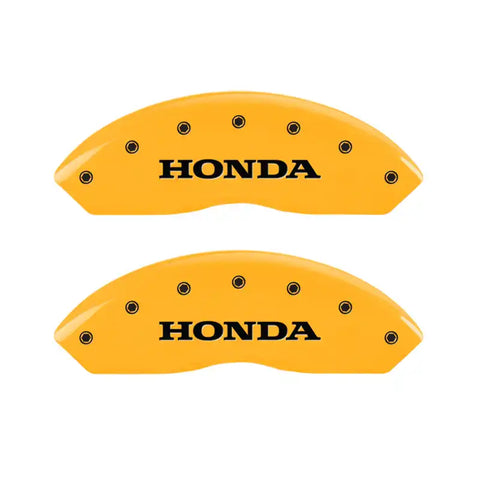 MGP 4 Caliper Covers Engraved Front Honda Rear H Logo Yellow Finish Black Char 2010 Honda Crosstour
