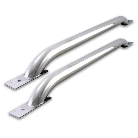 Raptor Series 0204-0163 - 1.9 In Round Bed Rails Polished Stainless Steel 99-06 Toyota Tundra T100/T150 8ft Long