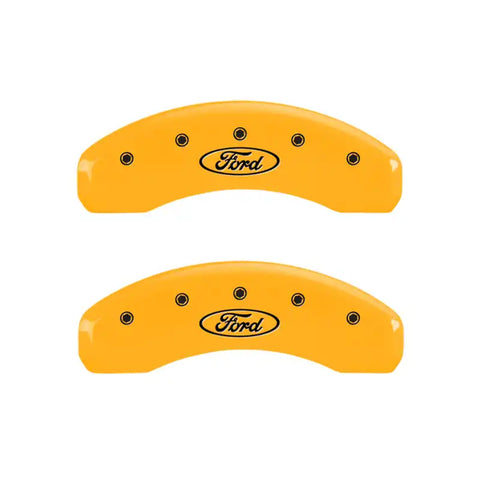 MGP 4 Caliper Covers Engraved F & R Oval Logo/Ford Yellow Finish Black Char 2000 Ford Expedition