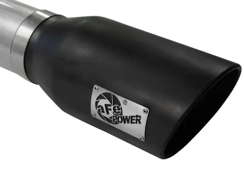 aFe 49-43064-B MACHForce XP Exhaust 5in DPF-Back Stainless Steel Exht 2015 Ford Turbo Diesel V8 6.7L Black Tip