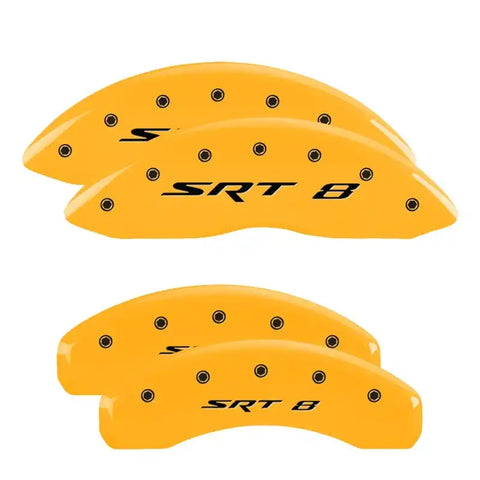 MGP 4 Caliper Covers Engraved Front & Rear Srt8 Yellow Finish Black Char 2006 Jeep Commander