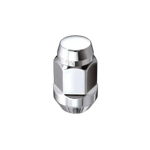 McGard Hex Lug Nut (Cone Seat Bulge Style) M12X1.5 / 3/4 1.45in. Length (Box of 100) - Chrome