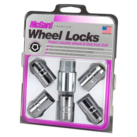 McGard Wheel Lock Nut Set - 5pk. (Cone Seat) M14X1.5 / 22mm Hex 1.639in OAL Chrome