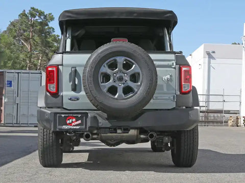 aFe 49-33137-C Vulcan 3in 304 SS Axle-Back Exhaust 2021 Ford Bronco L4-2.3L (t)/V6-2.7L (tt) w/ Carbon Tips