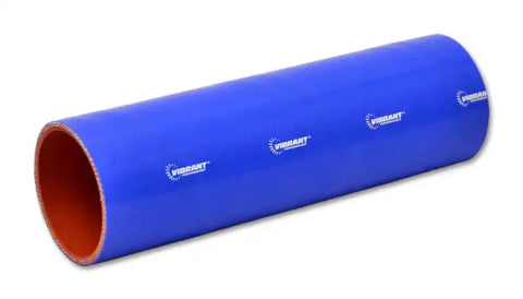 Vibrant 4 Ply Reinforced Silicone Straight Hose Coupling - 3.5in I.D. x 12in long (BLUE)