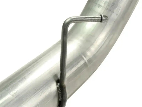 aFe 49-03055-B Atlas 5in DPF-Back Aluminized Steel Exh Sys Ford Diesel Trucks 11-14 v8-6.7L td wrinkled blk tip